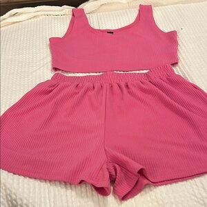 SHEIN Pink Swim Coverup Set